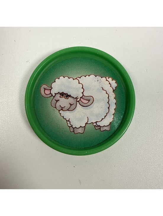 Fisher-Price Other - GREEN SHEEP  Fisher Price Barnyard Bingo 1994 Replacement Piece Coin